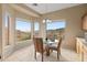 Kitchen nook with glass table and mountain views at 15414 E Westridge Dr, Fountain Hills, AZ 85268