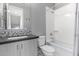 Bathroom with tub, toilet and modern vanity at 1717 E Morten Ave # 23, Phoenix, AZ 85020