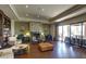 Community room with a fireplace, comfortable seating, and workspaces at 17937 W Cedarwood Ln, Goodyear, AZ 85338