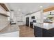 Modern kitchen with white cabinets, gray countertops and black appliances at 2136 W Meadow Dr, Phoenix, AZ 85023