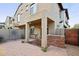 Private backyard patio with brick pavers and a gated entrance at 2725 E Mine Creek Rd # 1121, Phoenix, AZ 85024