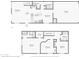 Two-story floor plan with 2 bedrooms, 2.5 baths, and garage at 2725 E Mine Creek Rd # 1121, Phoenix, AZ 85024