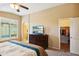 Main bedroom with large bed and walk-in closet at 2725 E Mine Creek Rd # 1121, Phoenix, AZ 85024