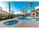 Community pool and spa with ample seating at 2821 S Skyline Dr # 165, Mesa, AZ 85212