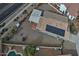 Aerial view showing house, backyard, and pool at 4648 S Emery --, Mesa, AZ 85212