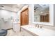 Elegant bathroom with double vanity, large shower, and updated fixtures at 8280 S Pecan Grove Cir, Tempe, AZ 85284