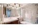Clean bathroom with a glass shower and updated vanity at 8280 S Pecan Grove Cir, Tempe, AZ 85284
