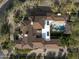 Aerial view showcasing the home's architecture and expansive lot at 10163 E Hualapai Dr # 2917, Scottsdale, AZ 85255