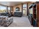 Relaxing living room featuring comfortable leather furniture at 10724 S Mustang Dr, Goodyear, AZ 85338