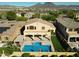 Stunning aerial view showcasing the home's architecture and landscape at 13347 W Via Caballo Blanco --, Peoria, AZ 85383