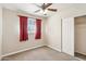 Bedroom with carpet, ceiling fan and closet at 1374 W 16Th St, Tempe, AZ 85281