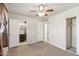 Bedroom with carpet, ceiling fan and en-suite bathroom at 1374 W 16Th St, Tempe, AZ 85281