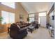 Bright living room with high ceilings and entryway view at 1406 S Navajo Ln, Coolidge, AZ 85128