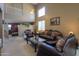 Spacious living room with high ceilings and elegant furniture at 1406 S Navajo Ln, Coolidge, AZ 85128