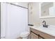 Clean bathroom with a modern vanity and shower at 1830 N 37Th Dr, Phoenix, AZ 85009