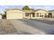 Two car garage with a long driveway at 19806 N Stardust Blvd, Sun City West, AZ 85375