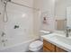 Clean bathroom with a tub, toilet and vanity at 205 N 74Th St # 159, Mesa, AZ 85207