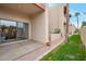 Private patio with grass and gravel landscaping at 205 N 74Th St # 159, Mesa, AZ 85207