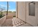 Stone pathway leads to private patio area at 205 N 74Th St # 159, Mesa, AZ 85207