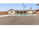 Large backyard with gravel and a swimming pool at 2407 E Encanto St, Mesa, AZ 85213