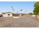 Spacious backyard with gravel and a view of the house and pool at 2407 E Encanto St, Mesa, AZ 85213