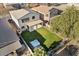 Aerial view of house and backyard with hot tub at 29061 N Cactus Cir, San Tan Valley, AZ 85143