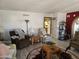 Living room features hardwood floors and a view of the kitchen at 297 Peretz Cir, Morristown, AZ 85342