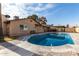 Inviting backyard featuring a sparkling pool and patio area at 3808 W Mission Ln, Phoenix, AZ 85051