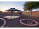 Spacious backyard gazebo with flagstone patio at 39005 N 11Th Ave, Phoenix, AZ 85086