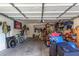 Two-car garage with ample storage shelving and room for bikes at 3946 E Pollack St, Phoenix, AZ 85042