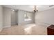 Dining area with tile floors and a brick fireplace at 4538 W Sierra St, Glendale, AZ 85304