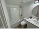 Updated bathroom with shower/tub combo and white vanity at 5238 Nw 42Nd Ln, Phoenix, AZ 85019