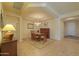 Bright dining room featuring a wood table and chairs, and decorative rug at 5491 W Pueblo Dr, Eloy, AZ 85131