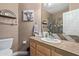 Clean bathroom with a shower and tiled flooring at 6931 W Blackhawk Dr, Glendale, AZ 85308