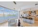 Modern kitchen with island and lake views at 140 E Rio Salado Pkwy # 506, Tempe, AZ 85281