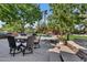 Landscaped backyard with pool and patio furniture at 2536 E Wood Pl, Chandler, AZ 85249