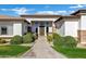 Elegant entryway with a double door and stone accents at 2536 E Wood Pl, Chandler, AZ 85249