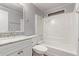 Clean bathroom with shower/tub combo, granite vanity, and updated fixtures at 2650 W Union Hills Dr # 352, Phoenix, AZ 85027