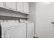 Laundry room with washer, dryer, and additional storage at 2650 W Union Hills Dr # 352, Phoenix, AZ 85027