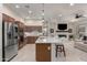 Modern kitchen with island, stainless steel appliances, and white countertops at 10035 E Diamond Dr, Sun Lakes, AZ 85248