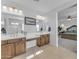 Double vanity bathroom with large mirrors and a view of the bedroom at 10307 E Nopal Ave, Mesa, AZ 85209