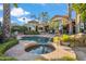 Inviting pool and spa with flagstone decking at 10489 N 99Th St, Scottsdale, AZ 85258