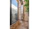 Spa-like shower with rainfall shower head and pebble floor at 10489 N 99Th St, Scottsdale, AZ 85258