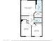 Two-bedroom floor plan with primary bedroom and two bathrooms at 11025 W Lane Ave, Glendale, AZ 85307