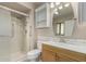 Clean bathroom with a shower/tub combo, vanity, and updated fixtures at 12510 W Brandywine Dr, Sun City West, AZ 85375