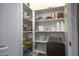 Well-organized pantry with ample shelving for storage at 1374 E Kingman Pl, Casa Grande, AZ 85122