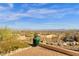 Landscaped patio with a large pot and mountain views at 15418 N Castillo Dr, Fountain Hills, AZ 85268