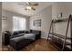 Cozy living room with sectional sofa and wood floors at 160 W La Vieve Ln, Tempe, AZ 85284