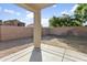 Private backyard with covered patio and gravel area at 16508 N 71St Ave, Peoria, AZ 85382