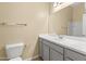 Clean bathroom with vanity, toilet and shower/tub combo at 2150 W Alameda Rd # 1251, Phoenix, AZ 85085